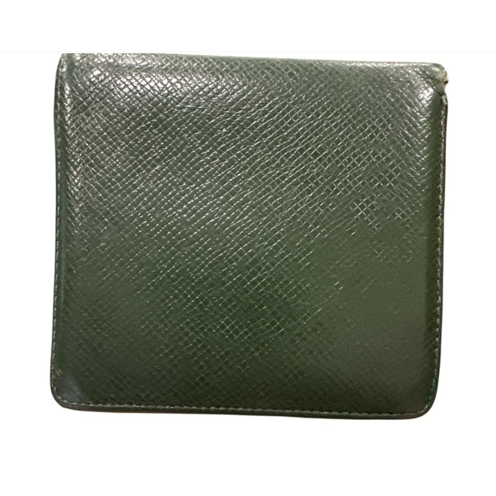 Louis Vuitton Unisex Leather Wallet W Coin Pouch Forest Green